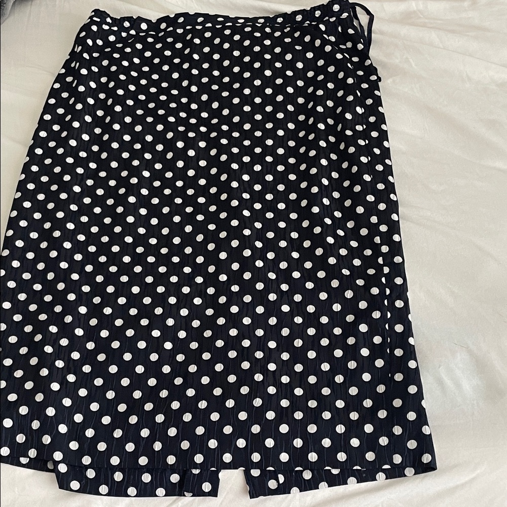 Polka Dot Midi Skirt | Classic Feminine Spring/Summer navy and White Skirt midi
